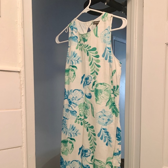 Tommy Bahama White Floral Linen Dress WITH POCKETS - Picture 1 of 7